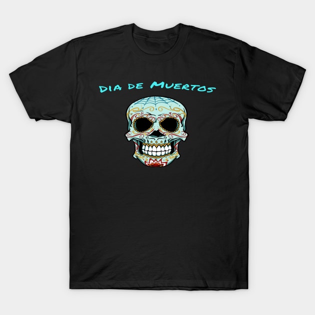 Dia de Muertos Sugar Skull T-Shirt by Bunnuku